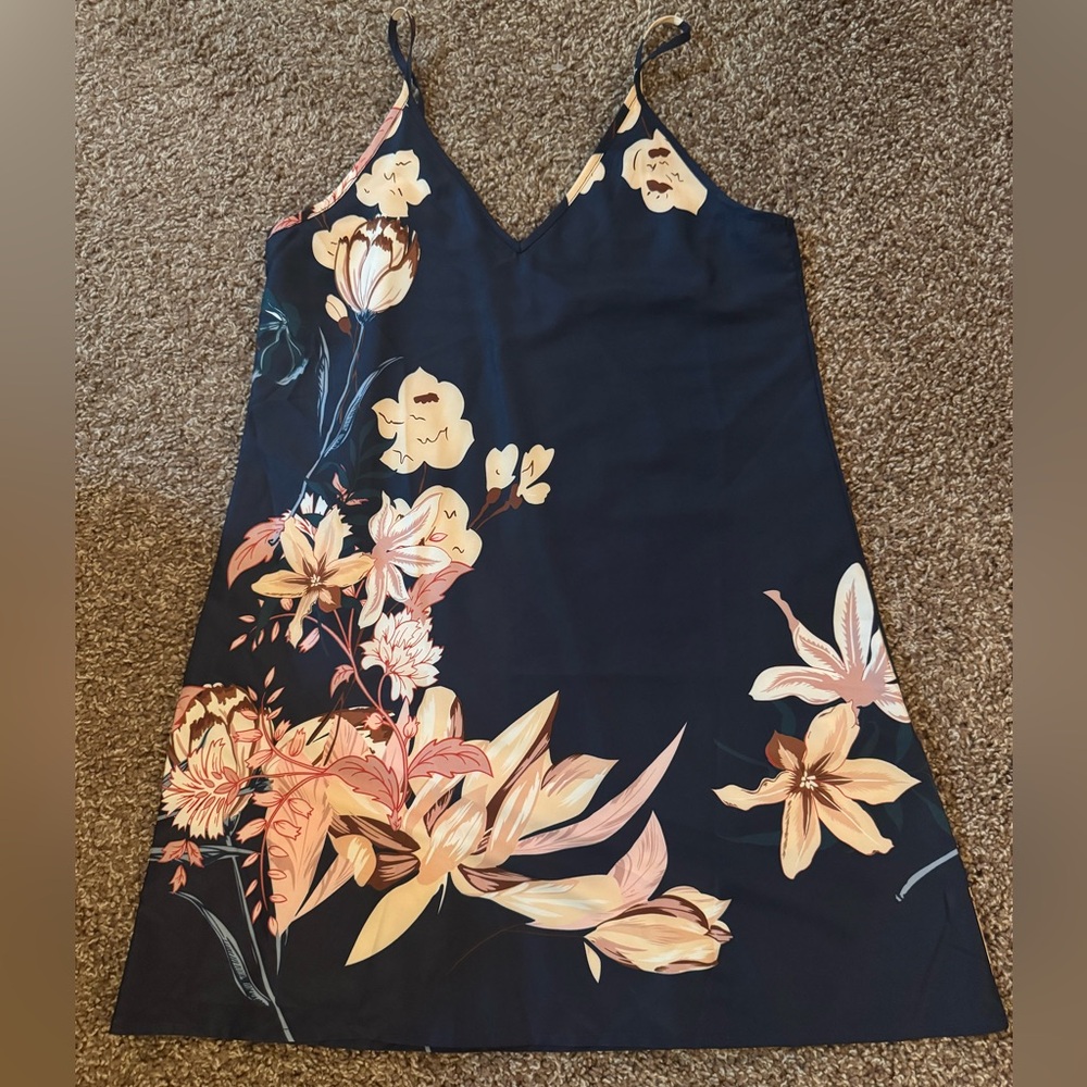 SHEIN Navy Floral Mini Dress
